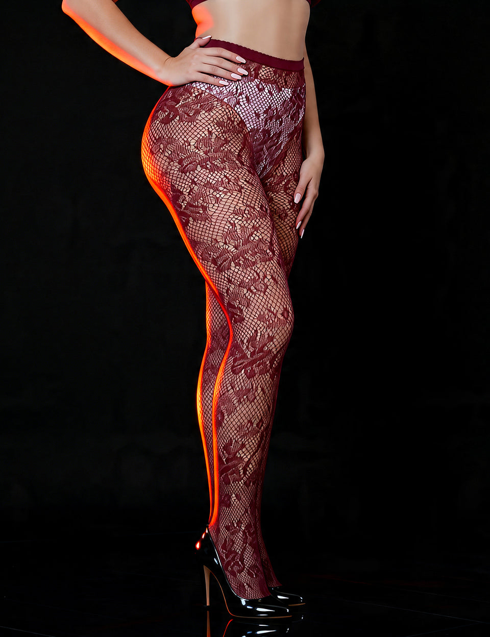 Flower Fishnet Pantyhose